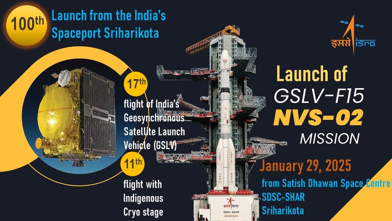 Launch of GSLV-F15/NVS-02 Mission from Satish Dhawan Space Centre (SDSC) SHAR, Sriharikota