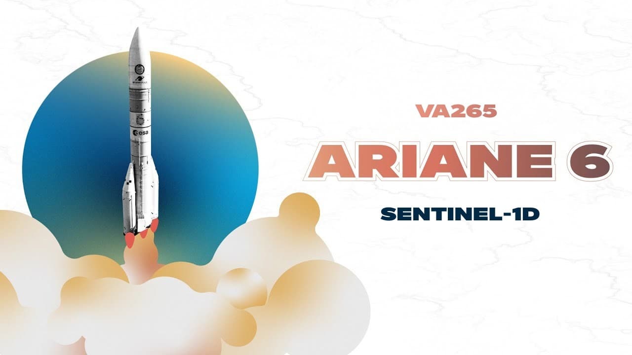 Lancement Ariane 6 avec le satellite Sentinel-1D (VA265)