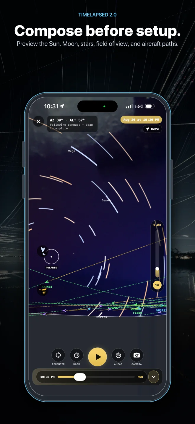 TimeLapsed 2.0 feature: Sky Planner