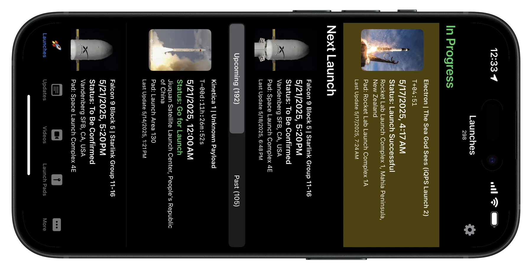 Original SpaceLaunches landscape view