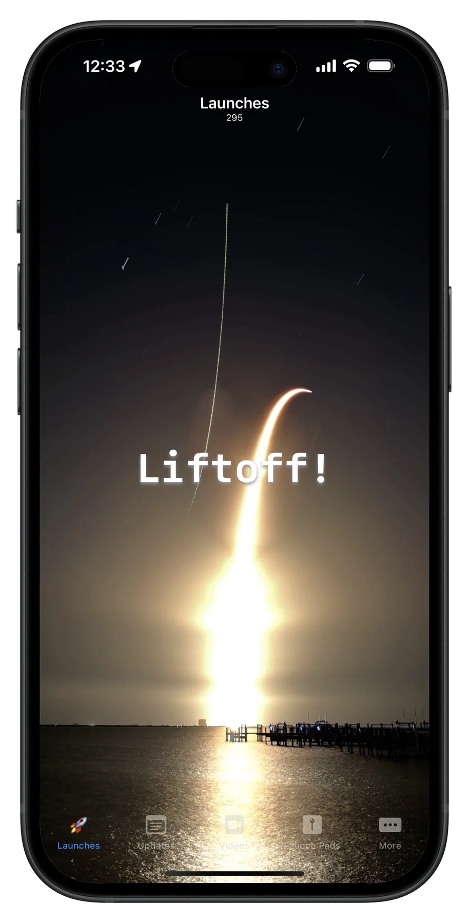 SpaceLaunches 1.0 launch screen