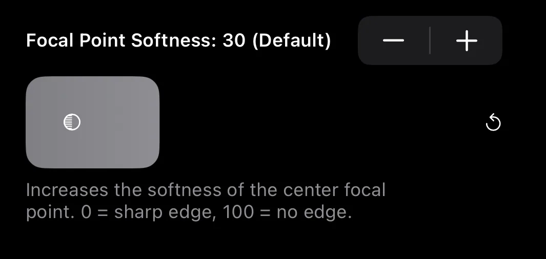 TimeLapsed tilt-shift softness control
