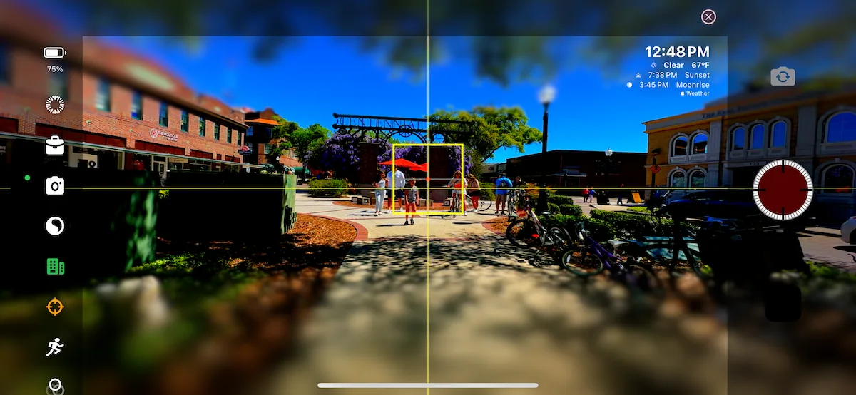 TimeLapsed tilt-shift guide screen 2
