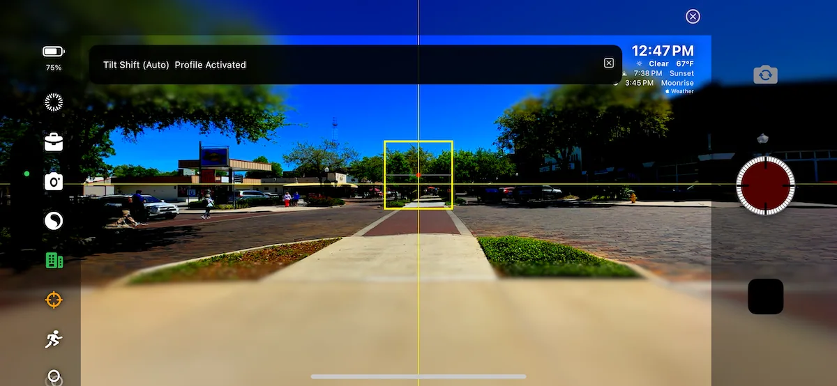 TimeLapsed tilt-shift guide screen 5