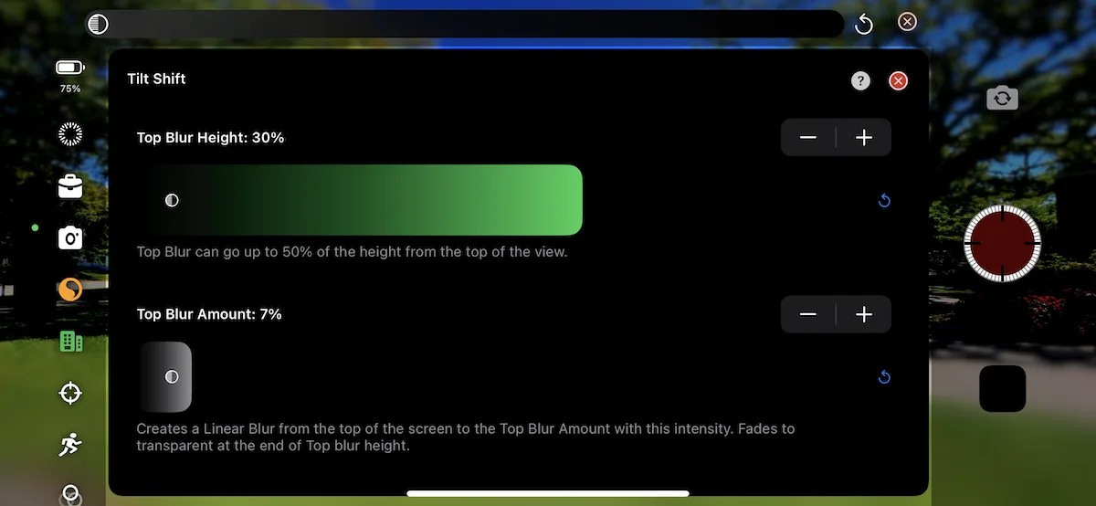 TimeLapsed tilt-shift guide screen 7