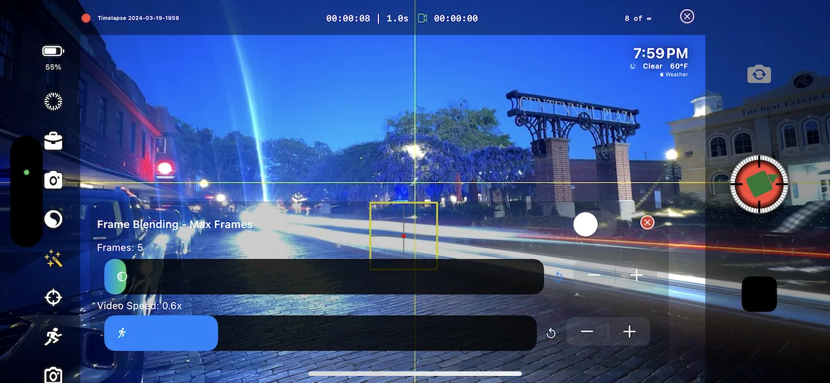 TimeLapsed vehicle light trail example 1