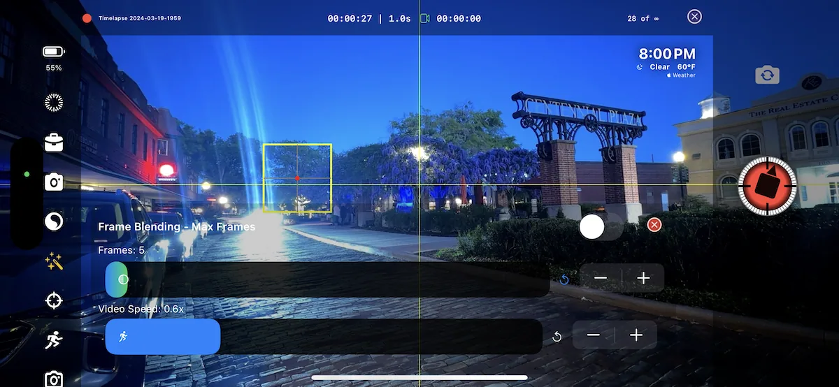 TimeLapsed vehicle light trail example 2