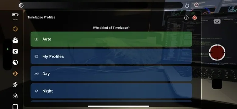 Original TimeLapsed interface 1