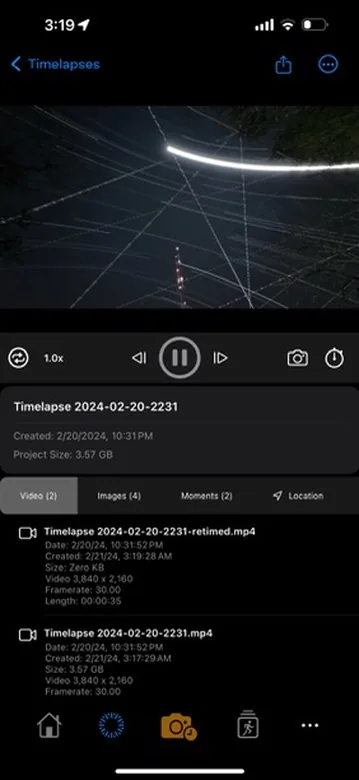 Original TimeLapsed interface 9